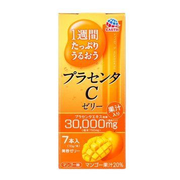 Японська питна плацента в формі желе зі смаком манго Earth Placenta C Jelly Mango 70g (на 7 днів) EARTH-003 фото
