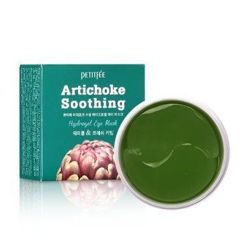 Гідрогелеві заспокійливі патчі під очі з екстрактом артишоку PETITFEE Artichoke Soothing Eye Mask 60шт PETITFEE-36 фото
