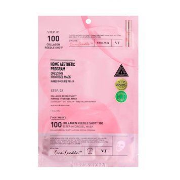 Гідрогелева маска для зміцнення шкіри обличчя VT Cosmetics Collagen Reedle Shot 100 2Step Mask 34,5g VT-016 фото