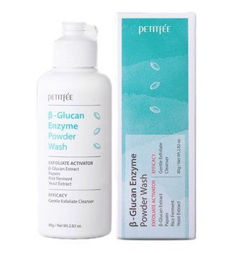 Ензимна пудра для вмивання з бета-глюканом PETITFEE Beta-Glucan Enzyme Powder Wash 80g PETITFEE-24 фото