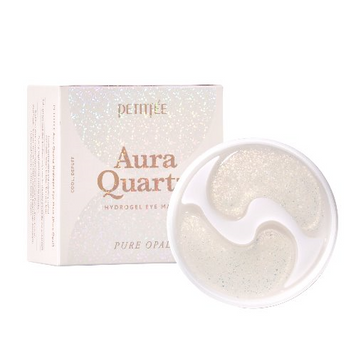 Гідрогелеві патчі для очей з протеїнами перлів і пудрою опала PETITFEE Aura Quartz Hydrogel Eye Mask Pure Opal 40шт. PETITFEE-53 фото